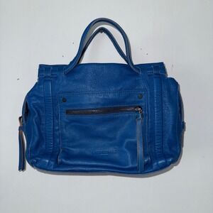LIEBESKIND Berlin Blue Leather Satchel Top Handle‎ Crossbody Bag Designer